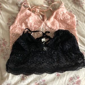 NWOT lace bralettes.